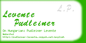 levente pudleiner business card